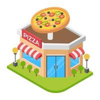 concepts de pizzeria vecteur