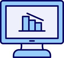 en ligne Les données analytique vecteur icône