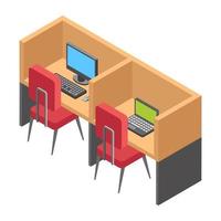 concepts de cabines de bureau vecteur