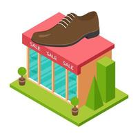 concepts de magasin de chaussures vecteur