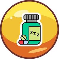 en train de dormir pilules vecteur icône