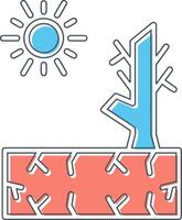 icône de vecteur de sécheresse