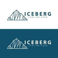 iceberg logo, Antarctique logo conception, Facile la nature paysage vecteur illustration modèle