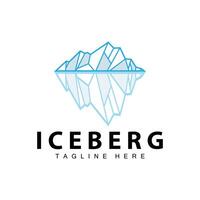 iceberg logo, Antarctique logo conception, Facile la nature paysage vecteur illustration modèle