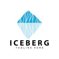 iceberg logo, Antarctique logo conception, Facile la nature paysage vecteur illustration modèle