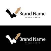 w lettre logo dans Facile style luxe produit marque modèle illustration vecteur