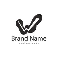 w lettre logo dans Facile style luxe produit marque modèle illustration vecteur