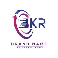 kr lettre logo conception. vecteur logo conception pour entreprise.