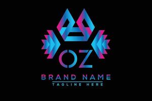 oz lettre logo conception. vecteur logo conception pour entreprise.