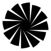 spirale escalier circulaire escaliers icône noir Couleur vecteur illustration image plat style