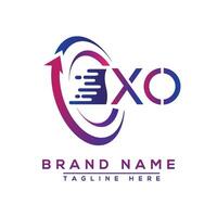 xo lettre logo conception. vecteur logo conception pour entreprise.