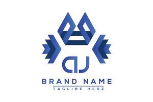 lettre un J bleu logo conception. vecteur logo conception pour entreprise.