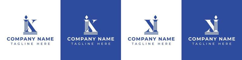 des lettres ix et xi pilier logo, adapté pour affaires avec ix et xi en relation à pilier vecteur