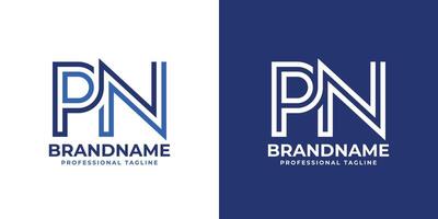 des lettres pn ligne monogramme logo, adapté pour affaires avec pn ou np initiales vecteur