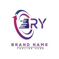 ry lettre logo conception. vecteur logo conception pour entreprise.