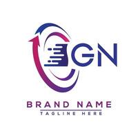 gn lettre logo conception. vecteur logo conception pour entreprise.