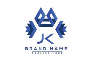 lettre jk bleu logo conception. vecteur logo conception pour entreprise.