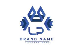 lettre lp bleu logo conception. vecteur logo conception pour entreprise.