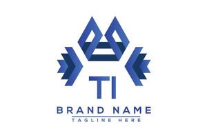lettre ti bleu logo conception. vecteur logo conception pour entreprise.