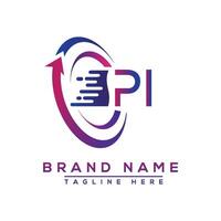 pi lettre logo conception. vecteur logo conception pour entreprise.