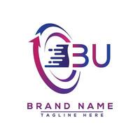 bu lettre logo conception. vecteur logo conception pour entreprise.