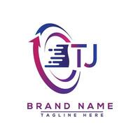 tj lettre logo conception. vecteur logo conception pour entreprise.