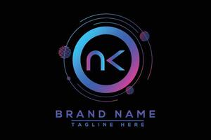 nk lettre logo conception. vecteur logo conception pour entreprise.