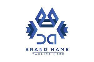 lettre da bleu logo conception. vecteur logo conception pour entreprise.