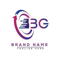 bg lettre logo conception. vecteur logo conception pour entreprise.