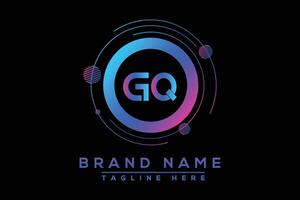 gq lettre logo conception. vecteur logo conception pour entreprise.