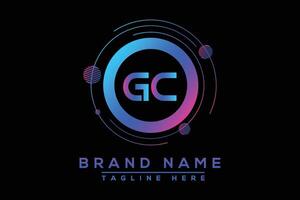 gc lettre logo conception. vecteur logo conception pour entreprise.