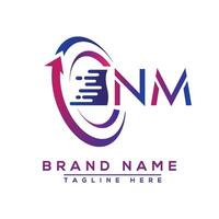 nm lettre logo conception. vecteur logo conception pour entreprise.
