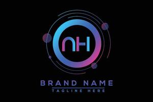 nh lettre logo conception. vecteur logo conception pour entreprise.