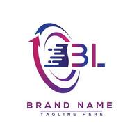 bl lettre logo conception. vecteur logo conception pour entreprise.