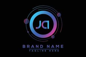 ja lettre logo conception. vecteur logo conception pour entreprise.