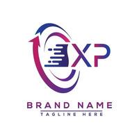 xp lettre logo conception. vecteur logo conception pour entreprise.