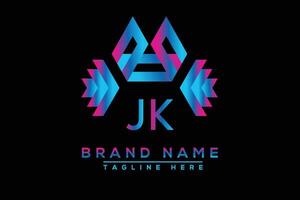 jk lettre logo conception. vecteur logo conception pour entreprise.