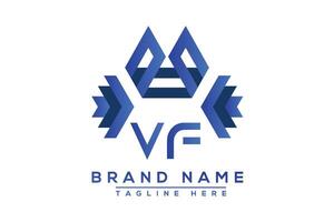 lettre vf bleu logo conception. vecteur logo conception pour entreprise.