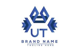 lettre Utah bleu logo conception. vecteur logo conception pour entreprise.