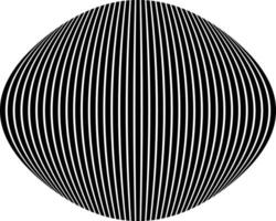 3d abstrait ondulé noir rayures cercle forme. géométrique lignes formes, optique illusion abstrait vecteur Contexte