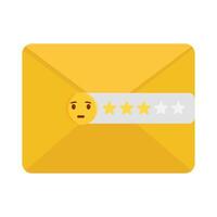 la revue étoile, emoji avec courrier illustration vecteur