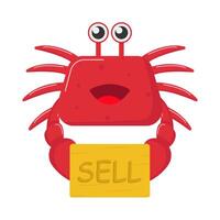 illustration de mignonne Crabe vecteur