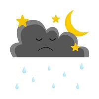 nuit nuage pluie illustration vecteur