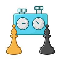 évêque échecs avec temps illustration vecteur