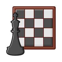 Roi échecs avec planche échecs illustration vecteur