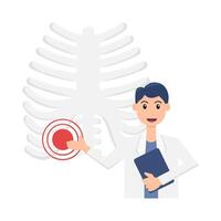 nervure OS avec médecin illustration vecteur