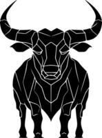 taureau, noir et blanc vecteur illustration