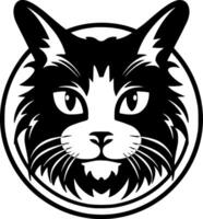 chat - minimaliste et plat logo - vecteur illustration