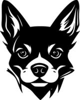 chihuahua, noir et blanc vecteur illustration