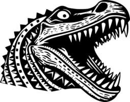 crocodile - minimaliste et plat logo - vecteur illustration